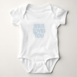 Body Para Bebé Diseño de tipografía cristiana que Jesús ama 