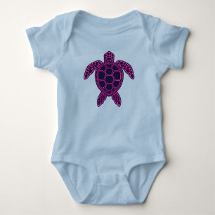 Body Para Bebé Diseño de tortuga marina de neón verde