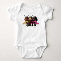 Diseño de trío de reina Afro Unicornio