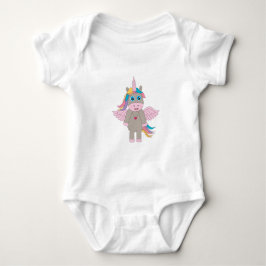 Body Para Bebé Diseño de unicornio arco iris