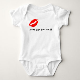 Body Para Bebé DISEÑO del BESO del babygrow del chaleco de la