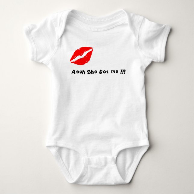 Body Para Bebé DISEÑO del BESO del babygrow del chaleco de la (Anverso)