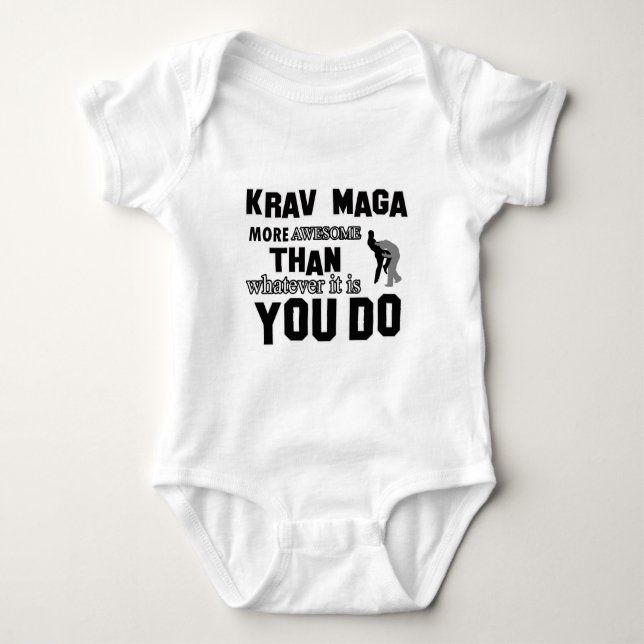 Body Para Bebé diseño del maga del krav (Anverso)