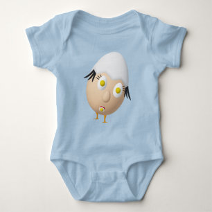 Body Para Bebé Diseño divertido del personaje de huevo RG y RA