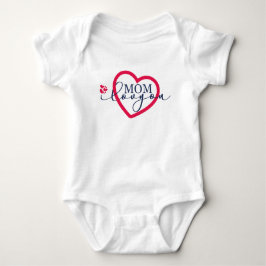 Body Para Bebé Diseño elegante Texto Mamá te quiero con corazón