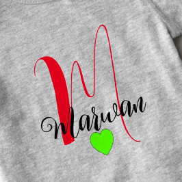 Body Para Bebé Diseño frontal y posterior de monograma - Nombre ú