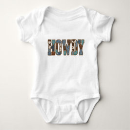 Body Para Bebé Diseño gráfico de vaquera occidental de patchwork