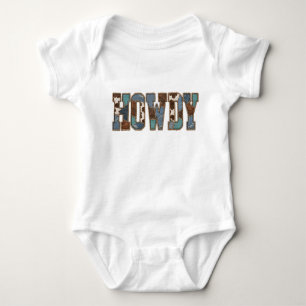 Body Para Bebé Diseño gráfico de vaquera occidental de patchwork