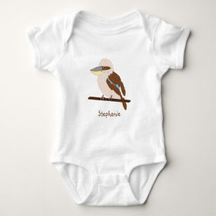 Body Para Bebé Diseño Kookaburra Personalizado