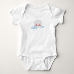 Body Para Bebé Diseño lindo de luna y nube
