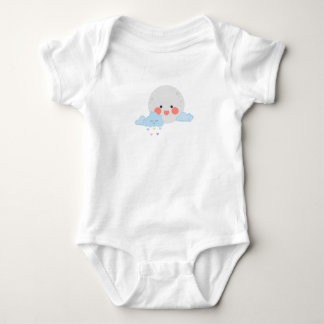 Body Para Bebé Diseño lindo de luna y nube