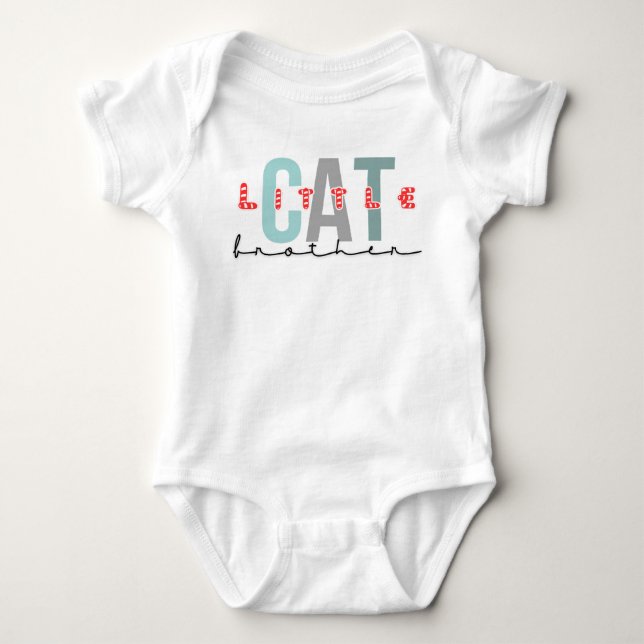 Body Para Bebé Diseño lindo del hermano pequeño gato (Anverso)
