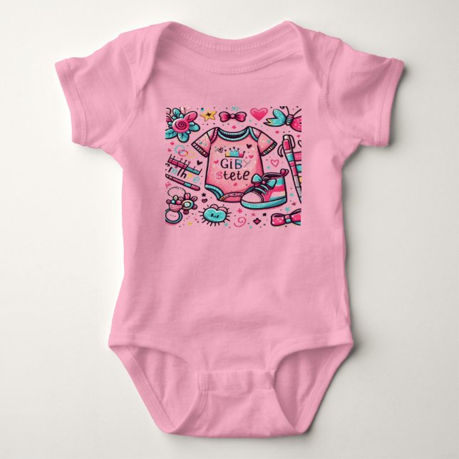 Body Para Bebé diseño lindo para la niña (Anverso)