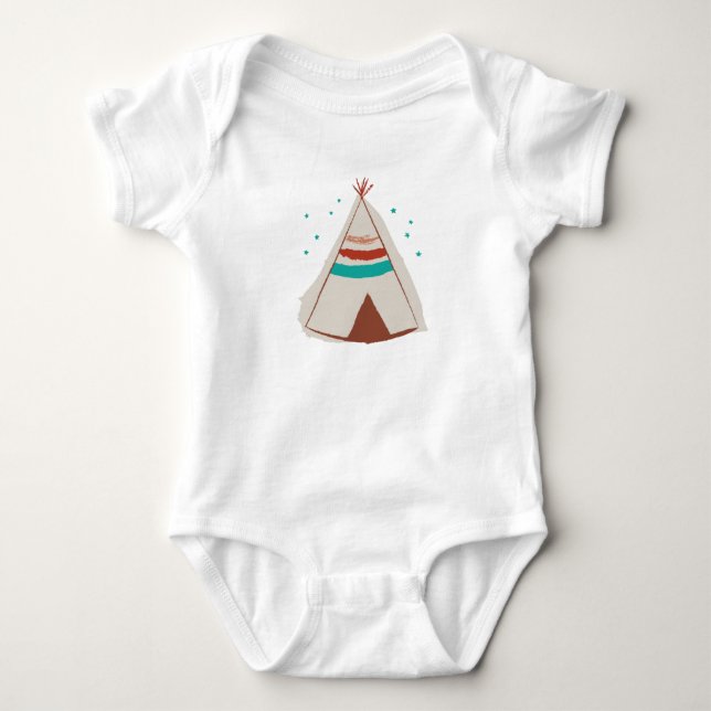 Body Para Bebé DISEÑO ORIGINAL del pijama del bebé del nativo (Anverso)