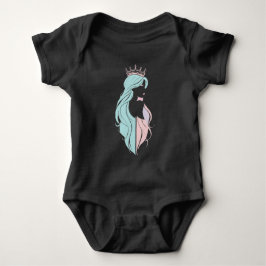 Body Para Bebé Diseño pastel "Reina elegante con corona"