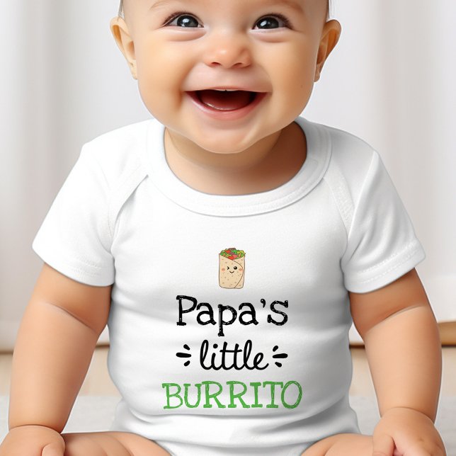 Body Para Bebé Diseño personalizado | Pequeño burrito de [cualqui (Papa's Little Burrito Cute Baby Bodysuit)