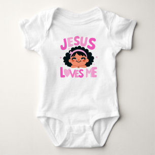Body Para Bebé Diseño Rosa "Jesús me ama"