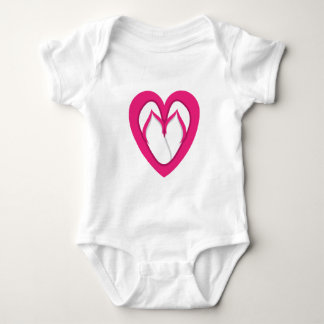 Body Para Bebé diseño rosado 2 del flip-flop