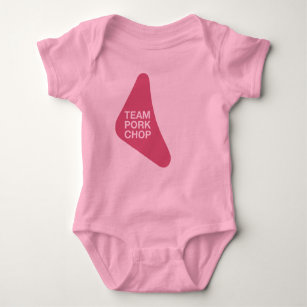 Body Para Bebé Diseño rosado de la chuleta de cerdo