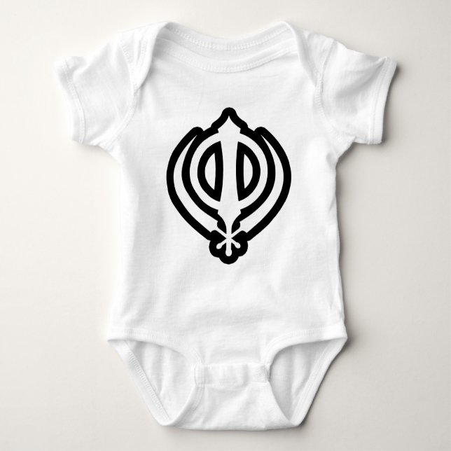 Body Para Bebé Diseño sikh del Punjabi del Sikhism de Khanda (Anverso)