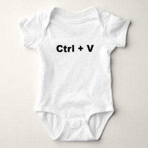 Body Para Bebé Diseño TWINS divertido: Ctrl + V (Pegar) (2 de 2)