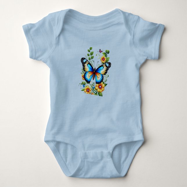 Body Para Bebé Diseños de moda de Butter Fly Art.All-T-Shirts (Anverso)