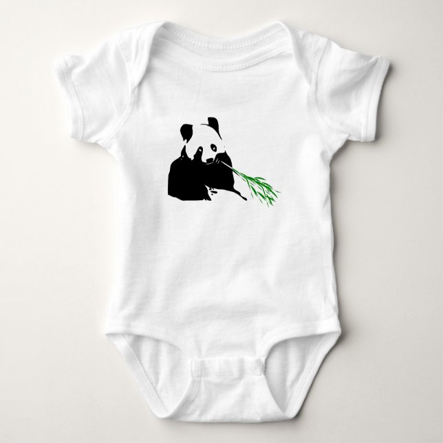 Body Para Bebé diseños de oso panda en ropa de bebé (Anverso)