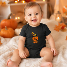Body Para Bebé Disfráz de calabaza espeluznante adorable sombrero