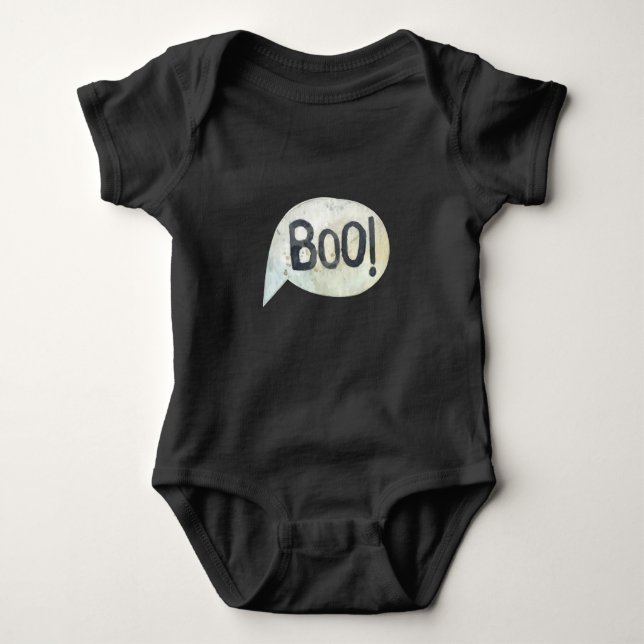 Body Para Bebé Disfraz de Halloween negro adorable (Anverso)