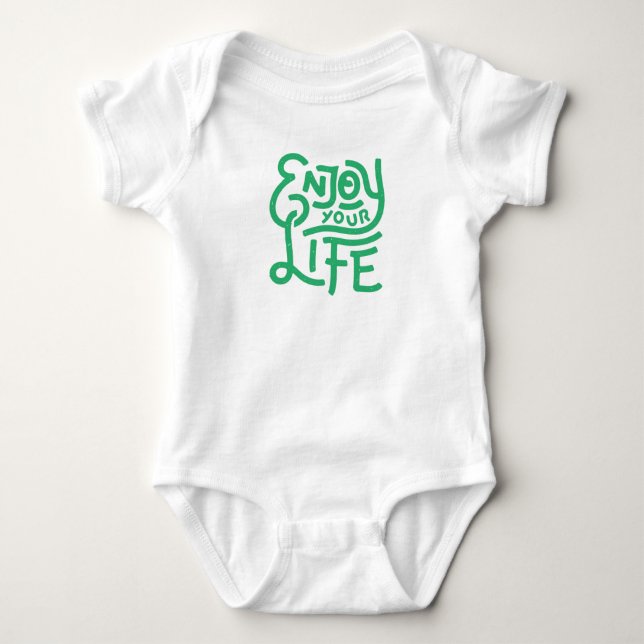 Body Para Bebé Disfruta de tu vida (Anverso)
