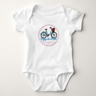 Body Para Bebé Disfruta La Bicicleta Azul De La Vida