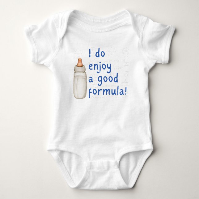 Body Para Bebé Disfruto de una buena fórmula, traje de matemática (Anverso)