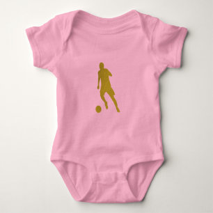 Body Para Bebé Disparador de fútbol Guay Golden Leather Look