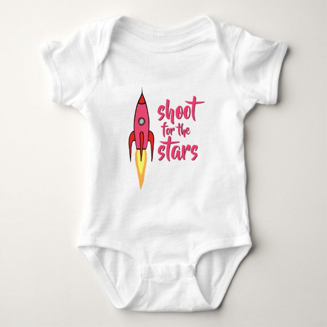 Body Para Bebé Disparo por el Chica Inspirador de Stars Cute Rock (Anverso)