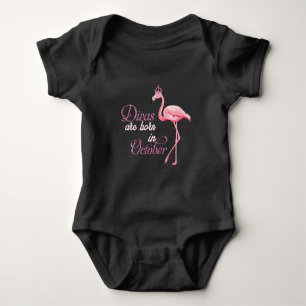 Body Para Bebé Divas nacen en octubre/Flamingo Baby Bodysuit