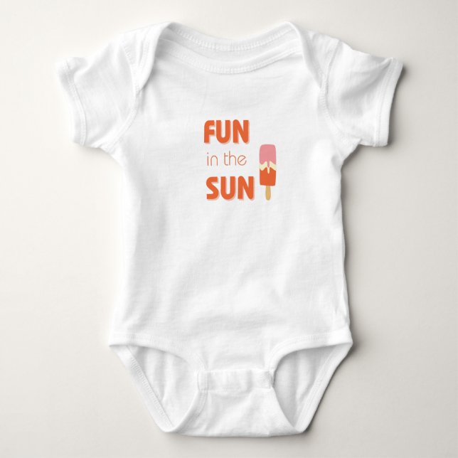 Body Para Bebé diversión bajo el sol Baby Bodysuit y One-Piece (Anverso)