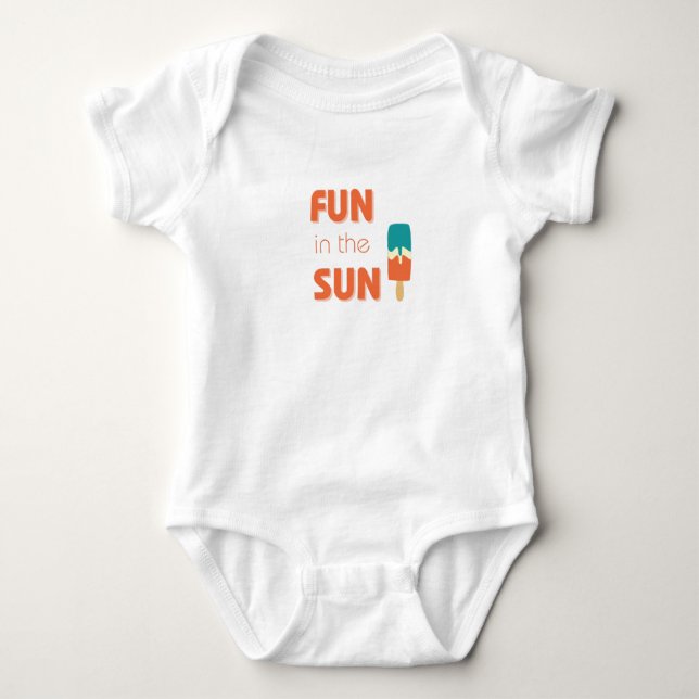 Body Para Bebé diversión bajo el sol Baby Bodysuit y One-Piece (Anverso)