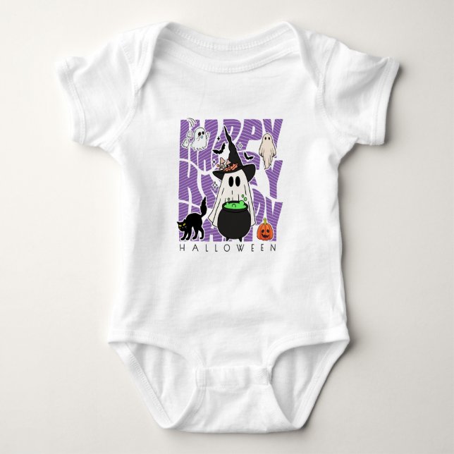 Body Para Bebé Diversión de Taveo | Feliz Halloween Magic & Misch (Anverso)