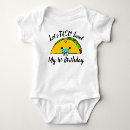 Body Para Bebé Divertida y Linda Primera Fiesta de Taco de Cumple