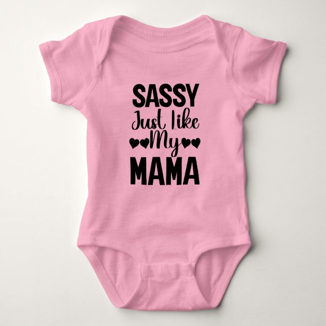 Body Para Bebé Divertido, como mamá Baby Bodysuit (Anverso)
