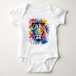 Body Para Bebé Divertido león colorido acuático