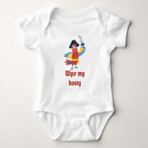 Body Para Bebé Divertido limpie mi loro pirata