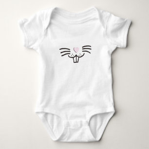 Body Para Bebé Divertido lindo conejito de Pascua cara personaliz