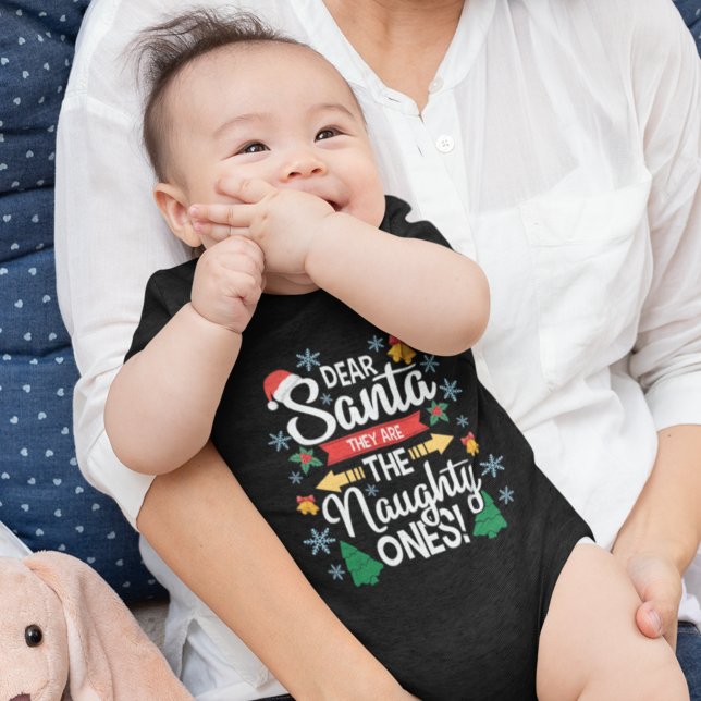 Body Para Bebé Divertido querido Santa, ellos son los Navidades t (Subido por el creador)