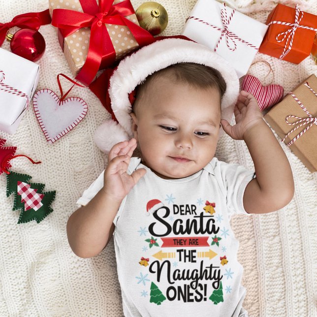 Body Para Bebé Divertido querido Santa, ellos son los Navidades t (Subido por el creador)