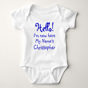 Body Para Bebé Divertido, soy nuevo aquí texto personalizado
