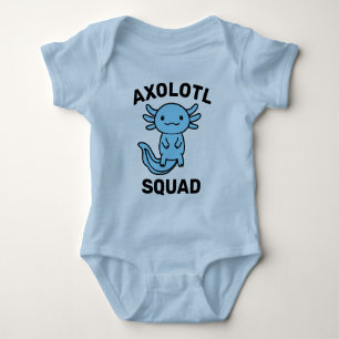 Body Para Bebé Divi squad de Axolotl lindo gracioso fiesta editab