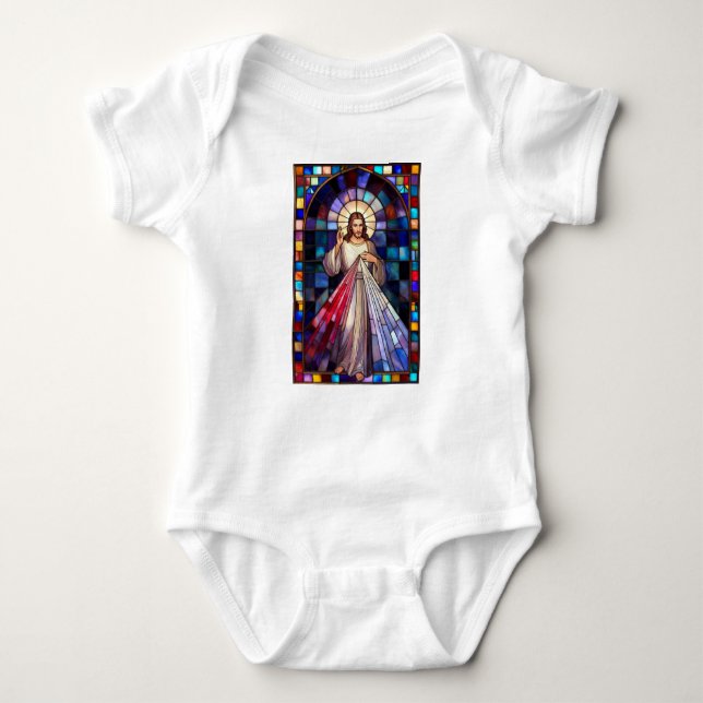 Body Para Bebé Divine Mercy Jesus Baby Bodysuit (Anverso)