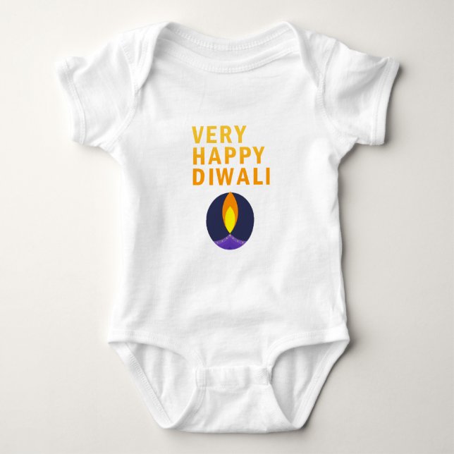 Body Para Bebé Diwali muy feliz (Anverso)