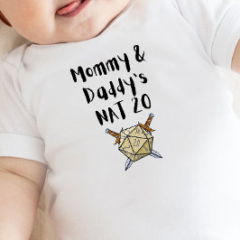 Body Para Bebé DnD Baby - Nat 20 de mamá y papá